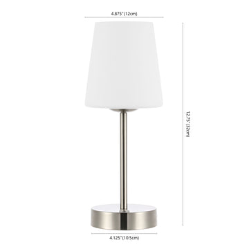 Carson 12.75" Modern Minimalist Iron Rechargeable Integrated LED Table Lamp - JONATHAN Y